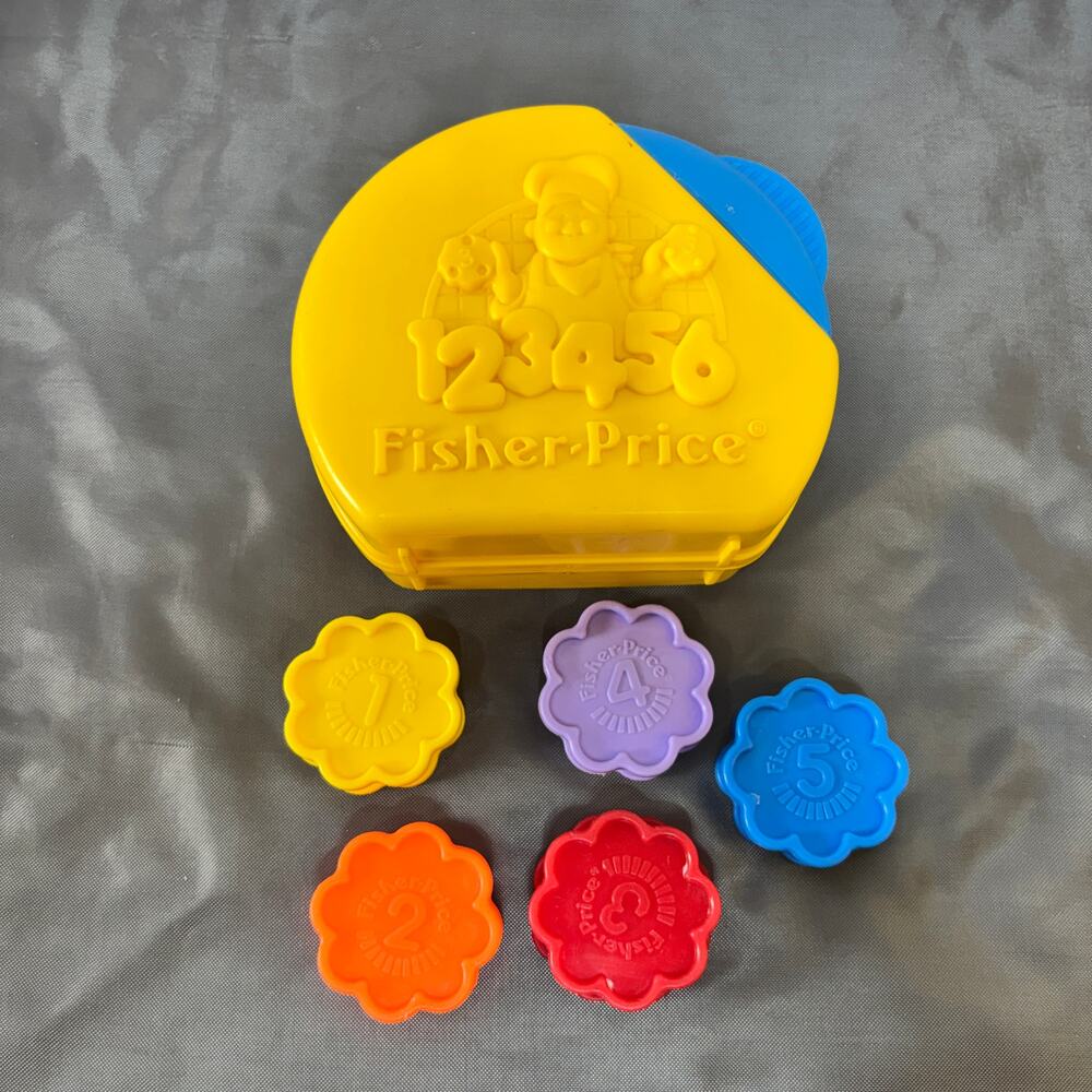 VTG Fisher Price Counting Cookie Jar #2218 Cookies 1-5 Only 10 Halves 1990